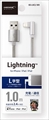 HD-LHCL1WH L字型 Lightning 充電/通信ケーブル 1m