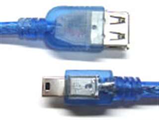 USBA-M5/CA20 (87510) USB A(メス)-miniUSB(オス) 変換ケーブル 20cm ☆4個まで￥300ネコポス対応可能！