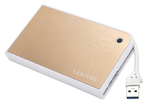 CMB25U3GD6G　「MOBILE BOX　USB3.0 SATA6G (ホワイト＆ゴールド)」