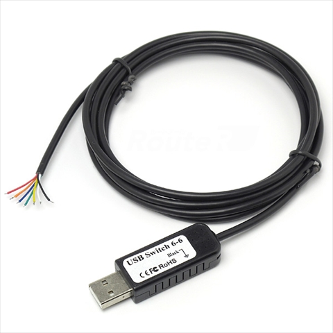 RI-SWCB6 多機能 自作入力装置用USBスイッチケーブル 6スイッチ用