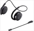MM-BTSH63BK Bluetoothヘッドセット（両耳・外付けマイク付き）　「テレワーク向け」