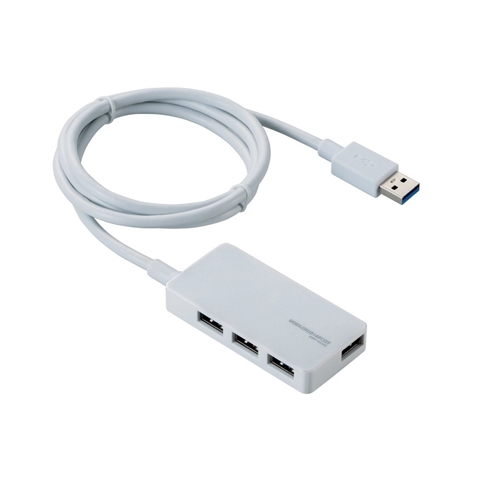 U3H-A408SWH USB3.0対応ACアダプタ付き4ポートUSBハブ