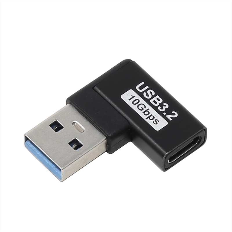 U32AC-LFAD USBアダプタ Aオス - Cメス 左L型 10Gbps