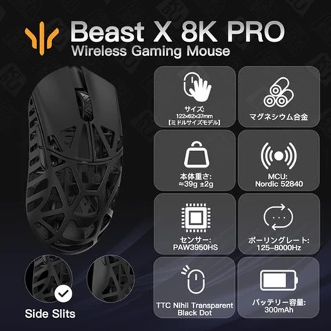 Beast X Pro (TTC) Black(サイド穴あり)