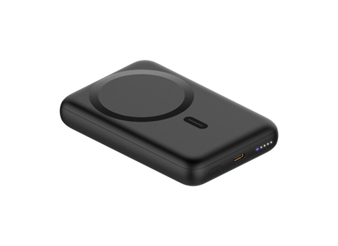 L-MBMG10-BK モバイルバッテリー マグネット式ワイヤレス充電対応 10000mAh ブラック