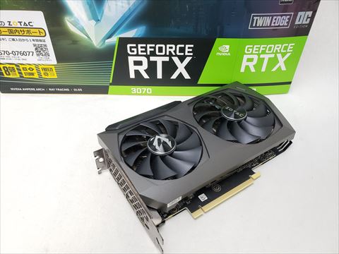 ZTRTX3070TWINEDGEOC-8GB/ZT-A30700H-10PLHR ZOTAC GAMING GeForce RTX 3070 Twin Edge OC LHR 各サイトで併売につき売切れのさいはご容赦願います。