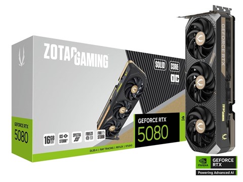 ZT-5080-16G-SCO/ZT-B50800J2-10P ZOTAC GAMING GeForce RTX 5080 SOLID CORE OC