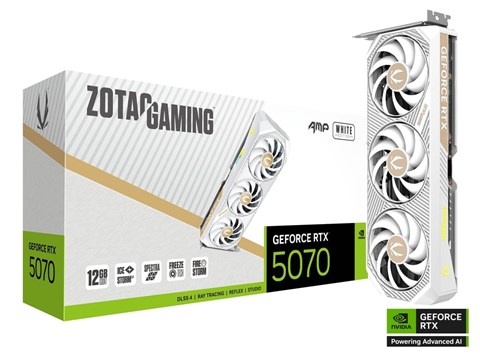 ZT-5070-12G-APW/ZT-B50700FQ-10P ZOTAC GAMING GeForce RTX 5070 AMP White Edition
