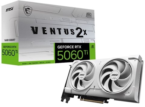 GeForce RTX 5060 Ti 16G VENTUS 2X OC WHITE PLUS