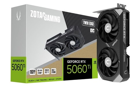 ZT-5060Ti-16G-TWOC/ZT-B50620H-10M ZOTAC GAMING GEFORCE RTX 5060 Ti 16GB TWIN EDGE OC GDDR7