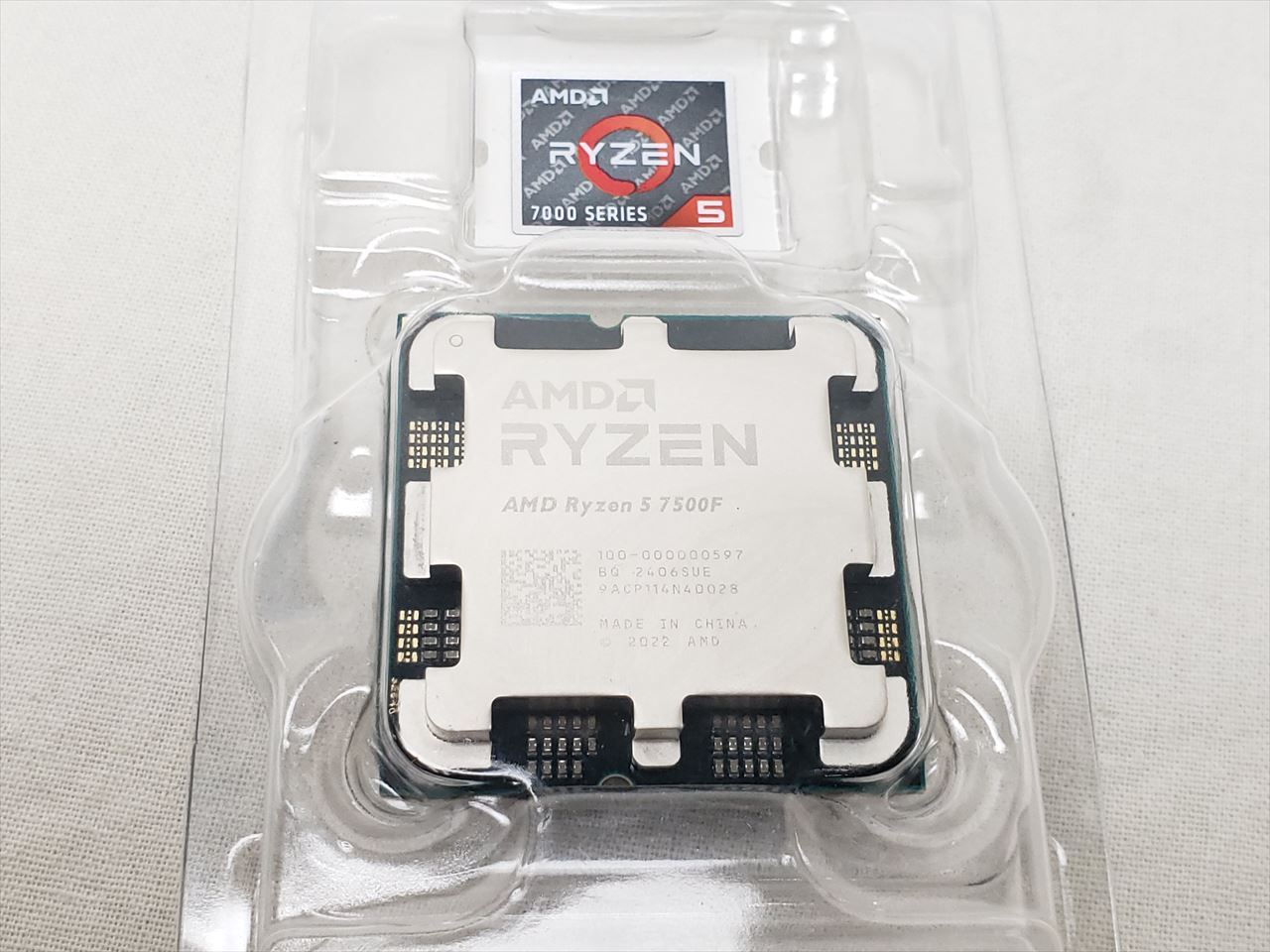 バルク品 新品」Ryzen5 7500F AM5ソケット 内蔵GPU無し