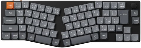 K11M-A3Z-JIS K11 Max（Aliceレイアウト） QMK ワイヤレス カスタム・メカニカルキーボード - WHITE LED - JIS配列  / ロープロファイルGateronメカニカルスイッチ茶軸 / PBTダブルショットキーキャップ