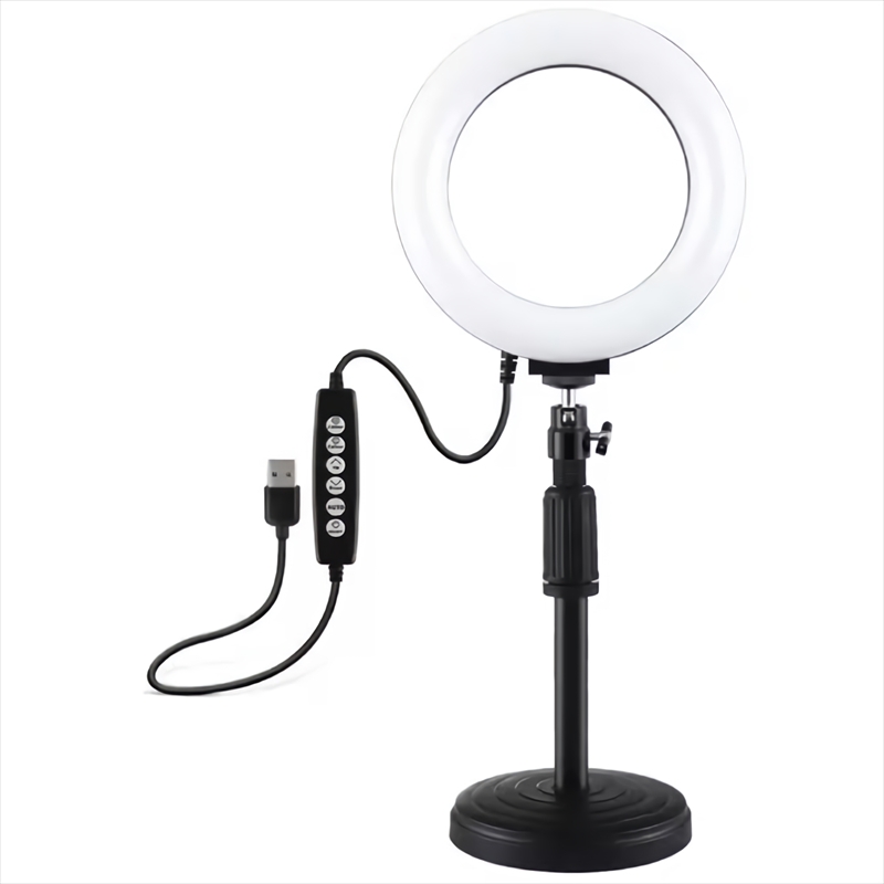FPUL-4047B LEDリングライト 16cm RGB スタンド付き
