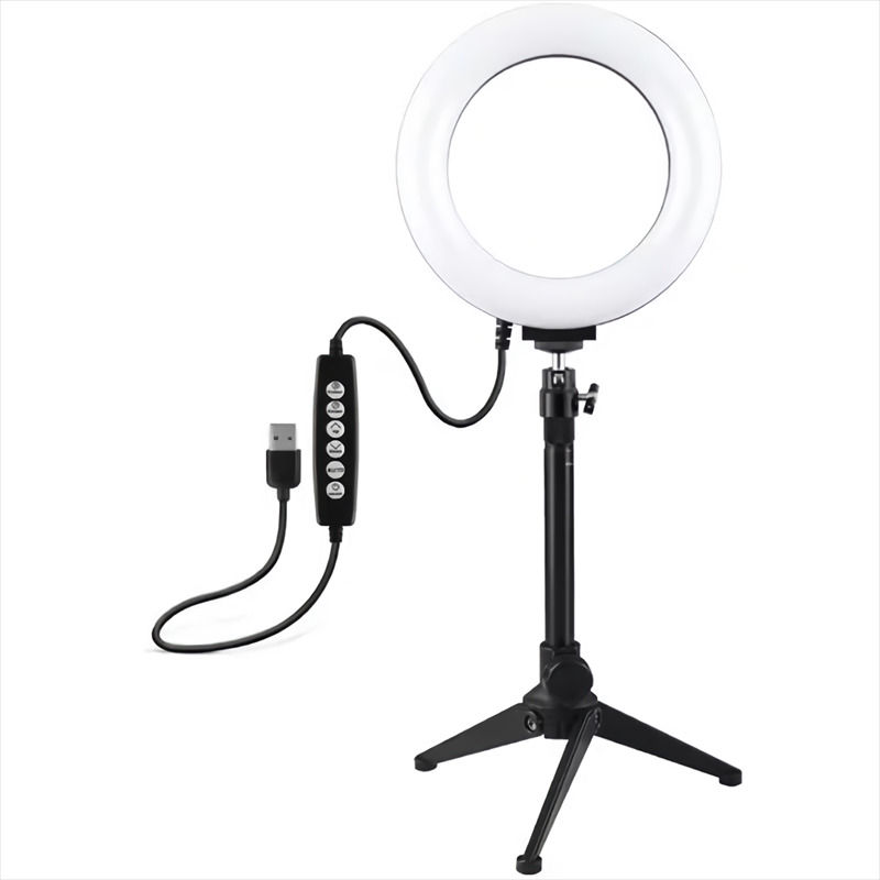 FPUL-4048B LEDリングライト 16cm RGB 三脚付き