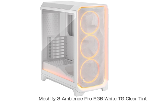 Meshify 3 Ambience Pro RGB White TG Clear Tint (FD-C-MES3A-05)