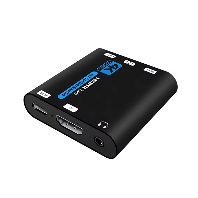 HDX-SP4K3 3.5mmステレオ出力付1:2 HDMIスプリッタ