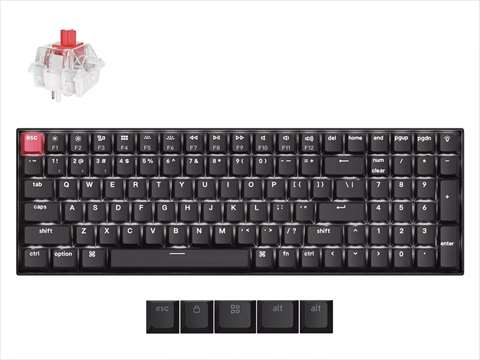 K4X-A1-US K4 Version 3 QMK ワイヤレスカスタム・メカニカルキーボード - WHITE LED - US配列  / Keychron Superスイッチ赤軸