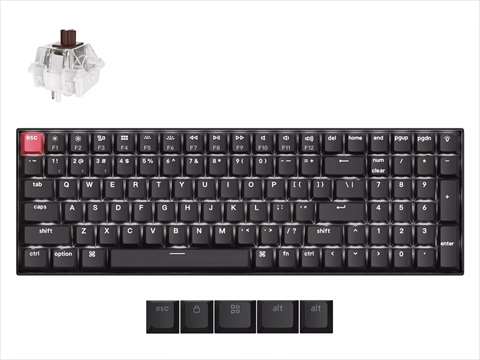 K4X-A3-US K4 Version 3 QMK ワイヤレスカスタム・メカニカルキーボード - WHITE LED - US配列  / Keychron Superスイッチ茶軸