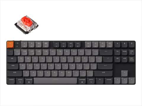 K1X-A1-US K1 Version 6 QMK ワイヤレスカスタム・メカニカルキーボード - WHITE LED - US配列  / Keychron ロープロファイルMX 2.0メカニカルスイッチ赤軸