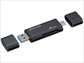 GH-CRACA-BK USB Type-C + USB Type A コンパクトカードリーダ/ライタ  ☆2個まで￥300ネコポス対応可能！
