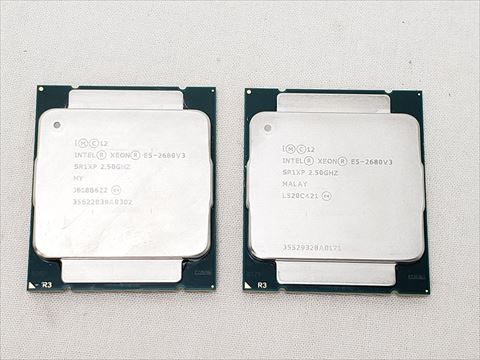 BX80644E52680V3 バルク x2個 (Xeon E5-2680v3/2.50-3.30GHz/30M/12C/24T/120W) 各サイトで併売につき売切れのさいはご容赦願います。