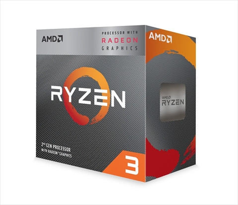 Ryzen 3 3200G With Wraith Stealth cooler (4C4T/3.6GHz（4.0）/65W/Total Cache 6MB/Vega 8)
