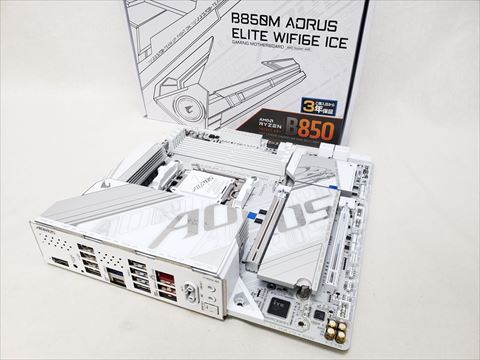 B850M AORUS ELITE WIFI6E ICE 各サイトで併売につき売切れのさいはご容赦願います。
