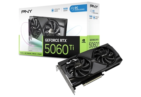 VCG5060T16DFXPB1-O  PNY GeFORCE RTX 5060 Ti 16GB Overclocked Dualfan