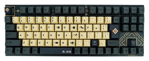 ふもコレ × 黒い砂漠 キーボード 日本語配列 VARMILO静電容量 静音デイジー軸 fc-kb92-bde1-silentdaisy