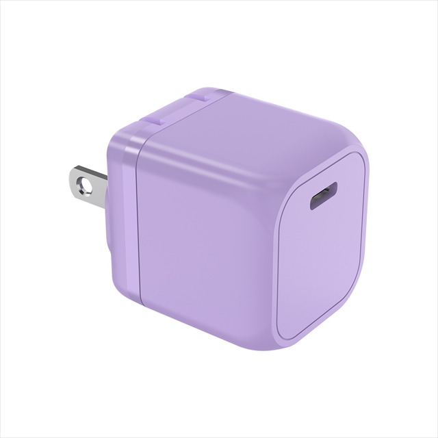 FUSB-ACG201CPU PD対応 GaN搭載Type-C AC充電器20W ラベンダー
