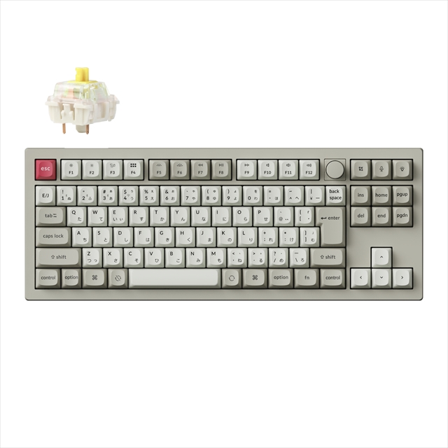 V3M-R4-JIS V3 MAX QMK ワイヤレスカスタム・メカニカルキーボード - RGB - JIS配列（テンキーレス）- レトロカラー / Gateron Jupiter スイッチ（ホットスワップ）バナナ軸