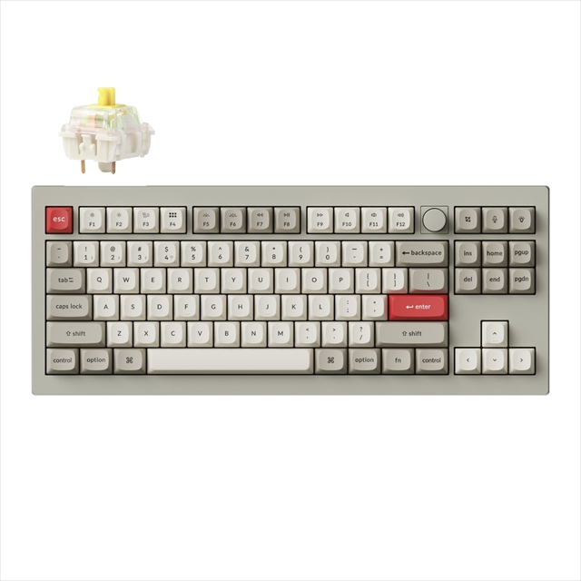V3M-R4-US V3 MAX QMK ワイヤレスカスタム・メカニカルキーボード - RGB - US配列（テンキーレス）- レトロカラー / Gateron Jupiter スイッチ（ホットスワップ）バナナ軸