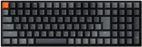 K4X-A1Z-JIS K4 Version 3 QMK ワイヤレスカスタム・メカニカルキーボード - WHITE LED - JIS配列  /  Keychron Superスイッチ赤軸（ホットスワップ） / ABS素材のシャインスルーキーキャップ