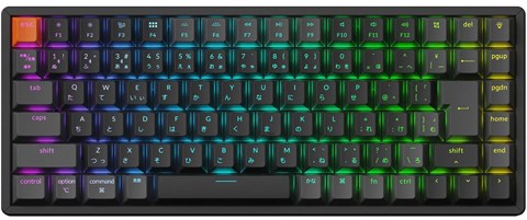 K2X-J3Z-JIS K2 Version 3 QMK ワイヤレスカスタム・メカニカルキーボード - RGB - JIS配列  / Keychron Superスイッチ（ホットスワップ）茶軸 / PBTダブルショットキーキャップ