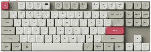K1M-K1-US K1 Max QMK/VIA ワイヤレス カスタム・メカニカルキーボード - White LED - US配列（テンキーレス）- レトロカラー / Gateronロープロファイル2.0メカニカルスイッチ赤軸