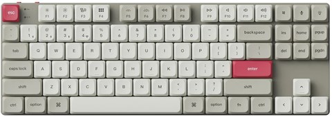 K1M-K3-US K1 Max QMK/VIA ワイヤレス カスタム・メカニカルキーボード - White LED - US配列（テンキーレス）- レトロカラー / Gateronロープロファイル2.0メカニカルスイッチ茶軸