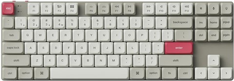 K1M-K4-US K1 Max QMK/VIA ワイヤレス カスタム・メカニカルキーボード - White LED - US配列（テンキーレス）- レトロカラー / Gateronロープロファイル2.0メカニカルスイッチバナナ軸