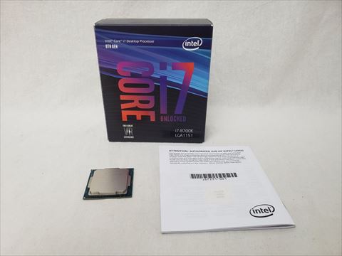 Core i7-8700K BOX (3.70GHz/ターボブースト時4.70GHz/6-core 12-thread/Total Cache 12MB/TDP95W/UHD Graphics630) 各サイトで併売につき売切れのさいはご容赦願います。