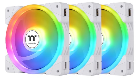 SWAFAN EX12 ARGB PC Cooling Fan White TT Premium Edition 3 Fan Pack (CL-F169-PL12SW-A)
