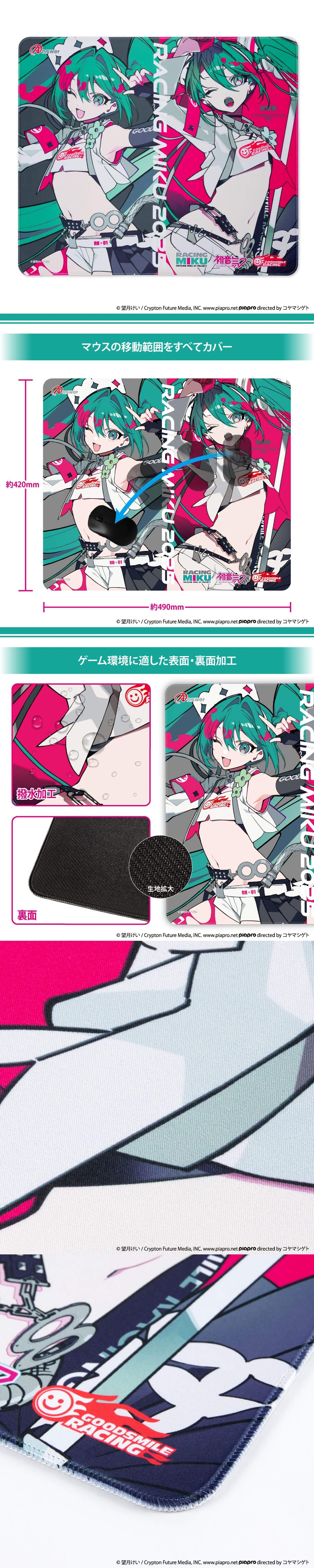 ゲーミングマウスパッド レーシングミク 2025Ver． ANS-RM004 | マウス