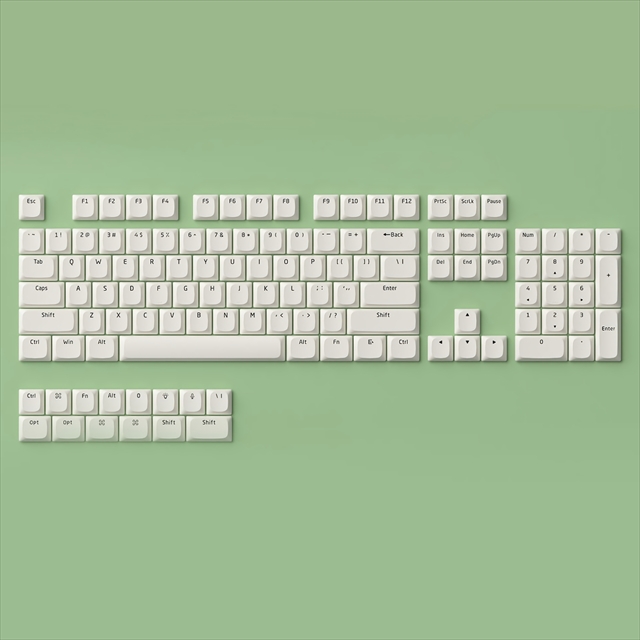 Chosfox CFX LMX Cross Core Low-Profile Keycaps White