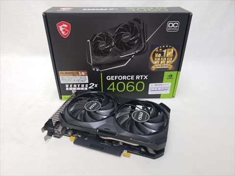 GeForce RTX 4060 VENTUS 2X BLACK 8G OC 各サイトで併売につき売切れのさいはご容赦願います。