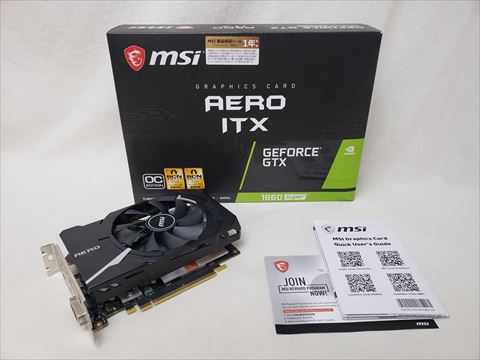 GeForce GTX 1660 SUPER AERO ITX OC 各サイトで併売につき売切れのさいはご容赦願います。