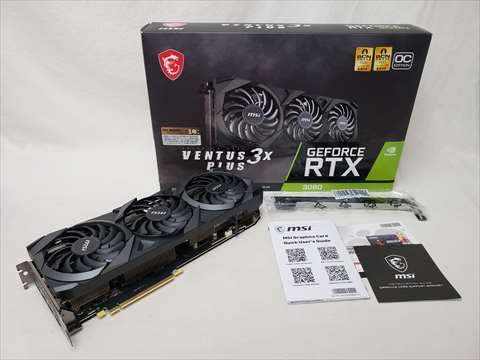 GeForce RTX 3080 VENTUS 3X PLUS 10G OC LHR 各サイトで併売につき売切れのさいはご容赦願います。