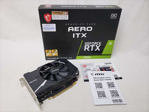 GeForce RTX 3050 AERO ITX 8G OC 各サイトで併売につき売切れのさいはご容赦願います。