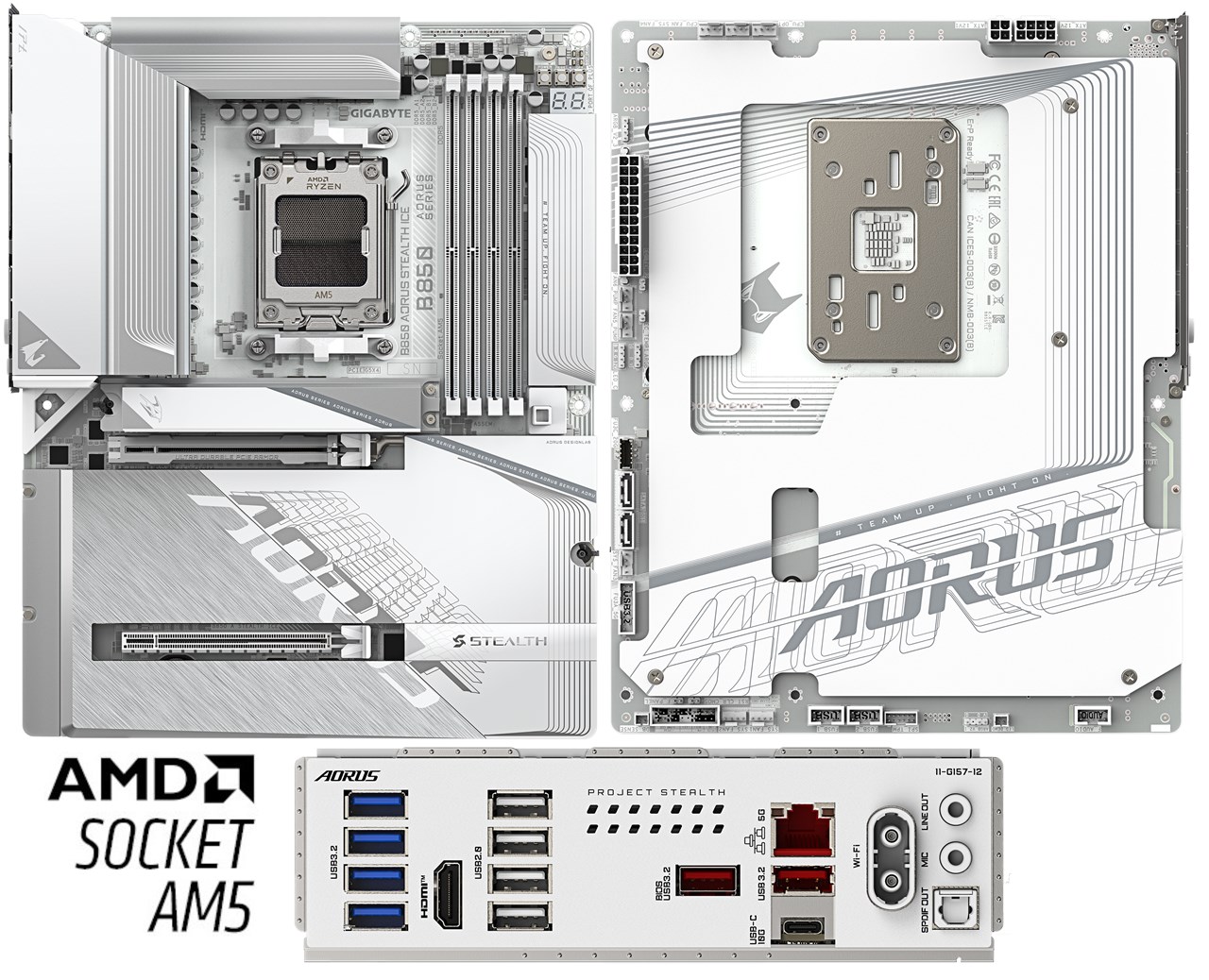 B850 A STEALTH ICE | ATX | AMD SocketAM5 | マザーボード | PCパーツ 