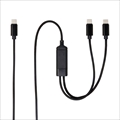 UYC-CC12P10 USB-C二股充電ケーブル PD100W対応 1.2m