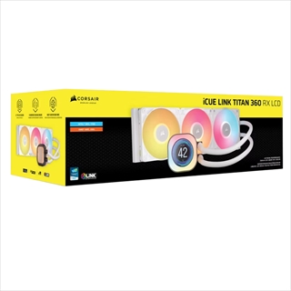 iCUE LINK TITAN 360 RX RGB LCD -White- (CW-9061026-WW) 各サイトで併売につき売切れのさいはご容赦願います。