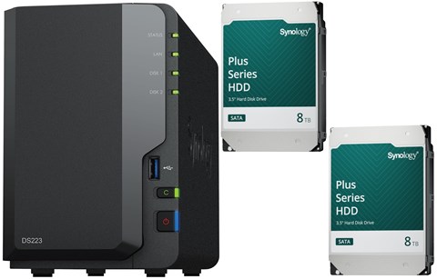 DiskStation DS223 +HAT3320-8TB 2個 (DS223+HAT3320-8TB2)