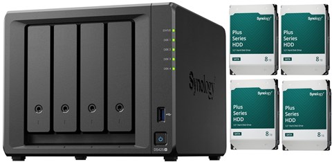 DiskStation DS425+ +HAT3320-8TB 4個 (DS425+_HAT3320-8TB4)